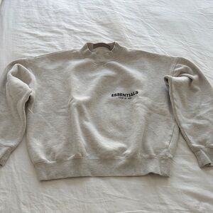 Essentials Light Gray Crewneck Sweater